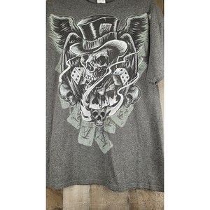 Skull with wings Tee Awesome Looking Adult size Large